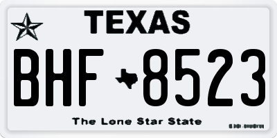 TX license plate BHF8523