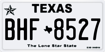 TX license plate BHF8527
