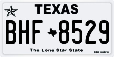 TX license plate BHF8529