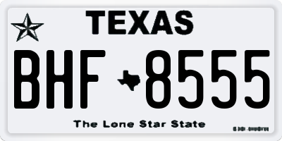 TX license plate BHF8555
