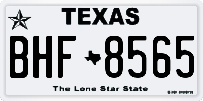 TX license plate BHF8565