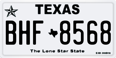 TX license plate BHF8568