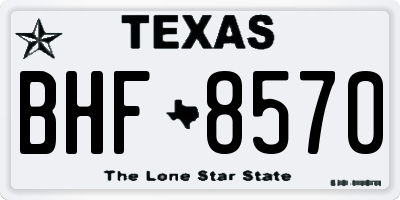 TX license plate BHF8570