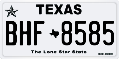 TX license plate BHF8585