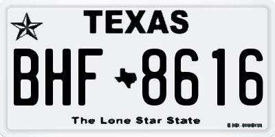 TX license plate BHF8616