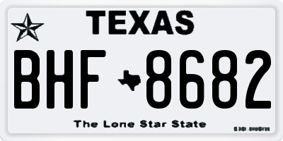 TX license plate BHF8682