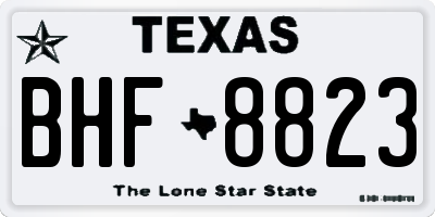 TX license plate BHF8823