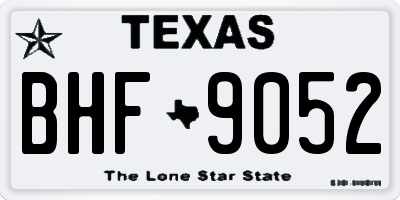 TX license plate BHF9052