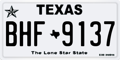TX license plate BHF9137