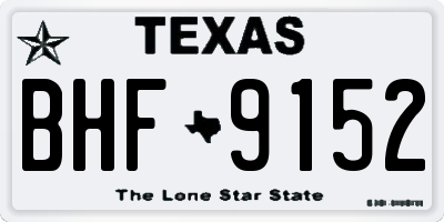TX license plate BHF9152