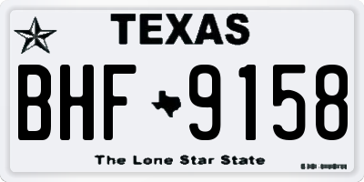 TX license plate BHF9158