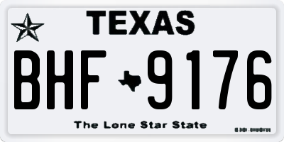 TX license plate BHF9176