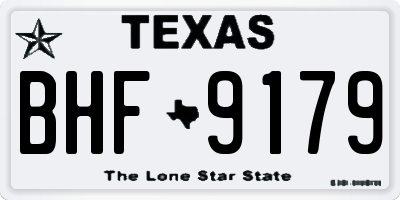 TX license plate BHF9179