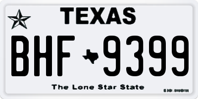 TX license plate BHF9399