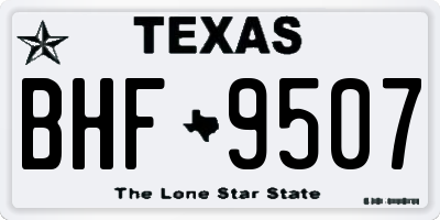 TX license plate BHF9507
