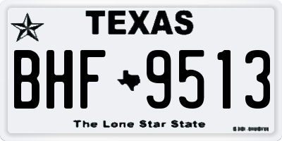 TX license plate BHF9513