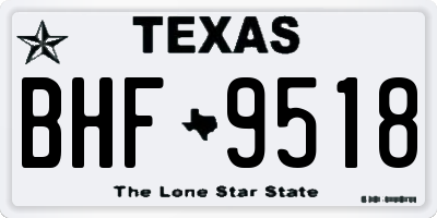 TX license plate BHF9518