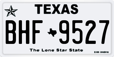 TX license plate BHF9527