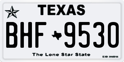 TX license plate BHF9530
