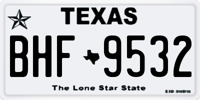 TX license plate BHF9532