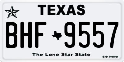 TX license plate BHF9557