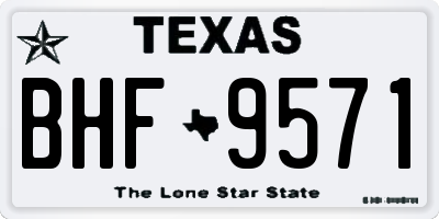 TX license plate BHF9571