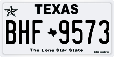 TX license plate BHF9573