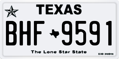 TX license plate BHF9591