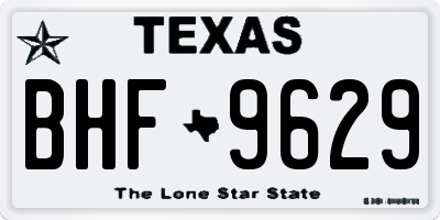 TX license plate BHF9629