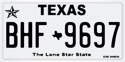 TX license plate BHF9697