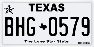 TX license plate BHG0579