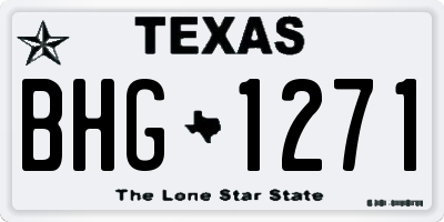 TX license plate BHG1271