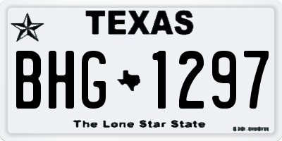 TX license plate BHG1297