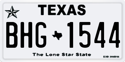 TX license plate BHG1544