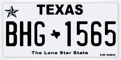 TX license plate BHG1565