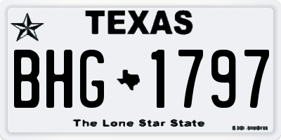 TX license plate BHG1797