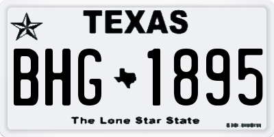 TX license plate BHG1895