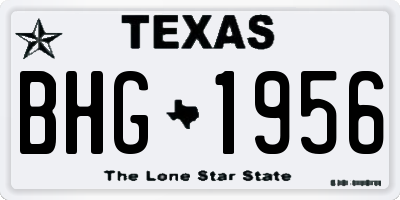 TX license plate BHG1956