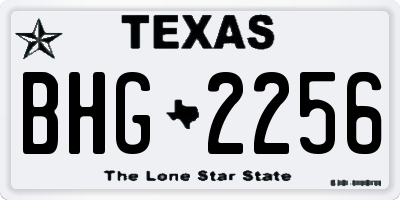 TX license plate BHG2256