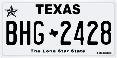 TX license plate BHG2428