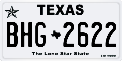 TX license plate BHG2622
