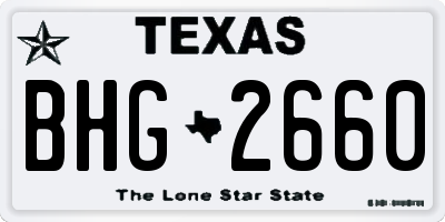 TX license plate BHG2660
