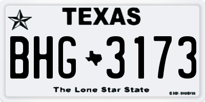 TX license plate BHG3173
