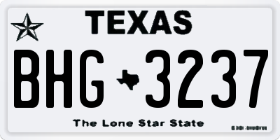 TX license plate BHG3237