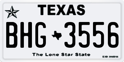 TX license plate BHG3556