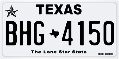 TX license plate BHG4150
