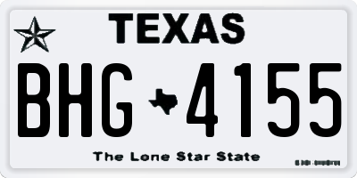 TX license plate BHG4155