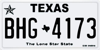 TX license plate BHG4173