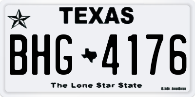 TX license plate BHG4176