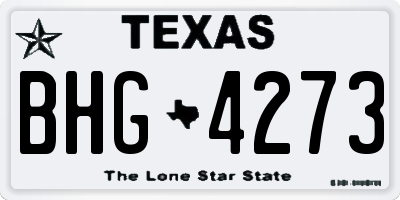 TX license plate BHG4273